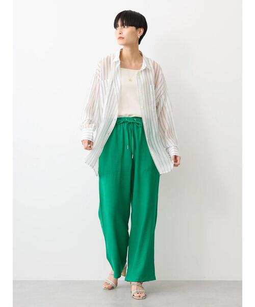 AMERICAN HOLIC（アメリカンホリック）の「抗菌防臭テレコベアタンクトップ（タンクトップ・レディース・ブラウン/チャコールグレー/アイボリー・M/L）」の12枚目の写真