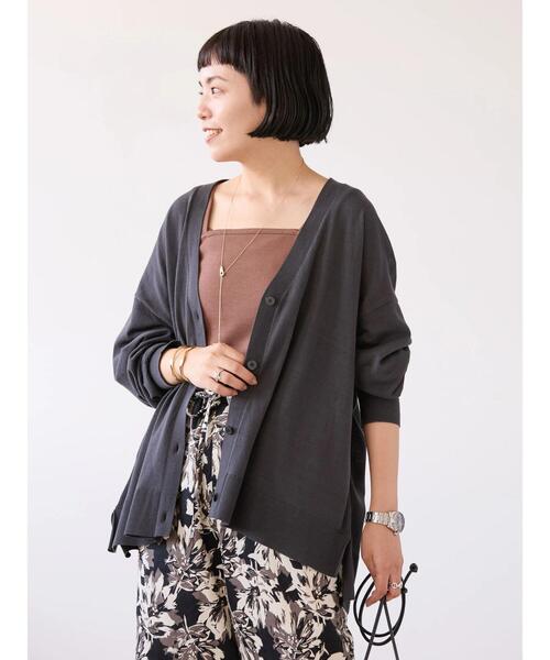 AMERICAN HOLIC（アメリカンホリック）の「抗菌防臭テレコベアタンクトップ（タンクトップ・レディース・ブラウン/チャコールグレー/アイボリー・M/L）」の15枚目の写真