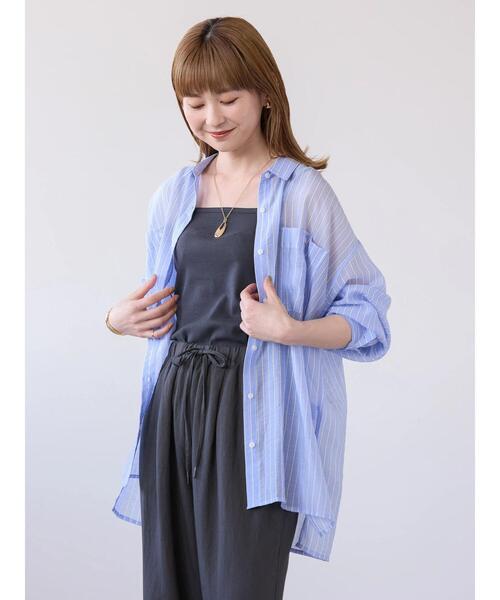 AMERICAN HOLIC（アメリカンホリック）の「抗菌防臭テレコベアタンクトップ（タンクトップ・レディース・ブラウン/チャコールグレー/アイボリー・M/L）」の18枚目の写真