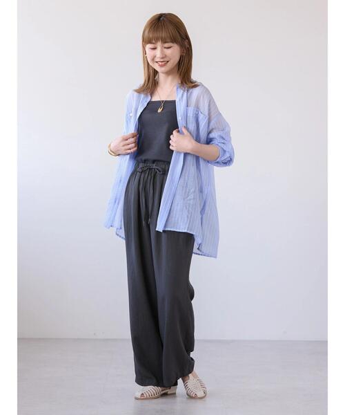 AMERICAN HOLIC（アメリカンホリック）の「抗菌防臭テレコベアタンクトップ（タンクトップ・レディース・ブラウン/チャコールグレー/アイボリー・M/L）」の19枚目の写真