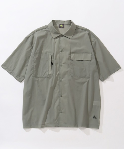 LOGOS park（ロゴスパーク）の「【LOGOS Park/ロゴスパーク】タスランナイロン 半袖ストレッチシャツ（撥水仕様）（シャツ/ブラウス・メンズ・ベージュ/グレー/ネイビー/ブラック・LL/M/L）」の20枚目の写真