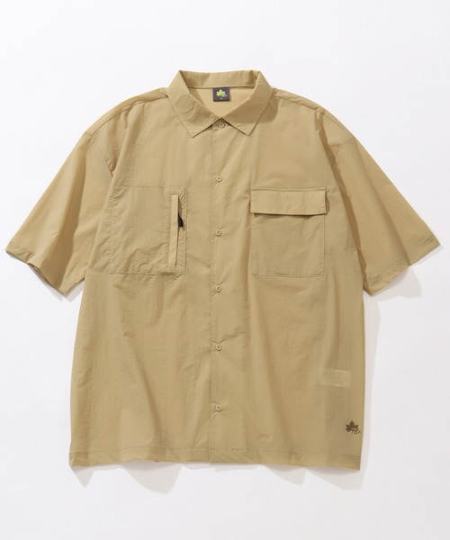 LOGOS park（ロゴスパーク）の「【LOGOS Park/ロゴスパーク】タスランナイロン 半袖ストレッチシャツ（撥水仕様）（シャツ/ブラウス・メンズ・ベージュ/グレー/ネイビー/ブラック・LL/M/L）」の18枚目の写真