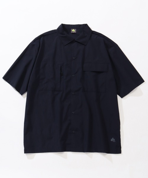 LOGOS park（ロゴスパーク）の「【LOGOS Park/ロゴスパーク】タスランナイロン 半袖ストレッチシャツ（撥水仕様）（シャツ/ブラウス・メンズ・ベージュ/グレー/ネイビー/ブラック・LL/M/L）」の19枚目の写真