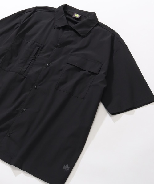 LOGOS park（ロゴスパーク）の「【LOGOS Park/ロゴスパーク】タスランナイロン 半袖ストレッチシャツ（撥水仕様）（シャツ/ブラウス・メンズ・ベージュ/グレー/ネイビー/ブラック・LL/M/L）」の22枚目の写真