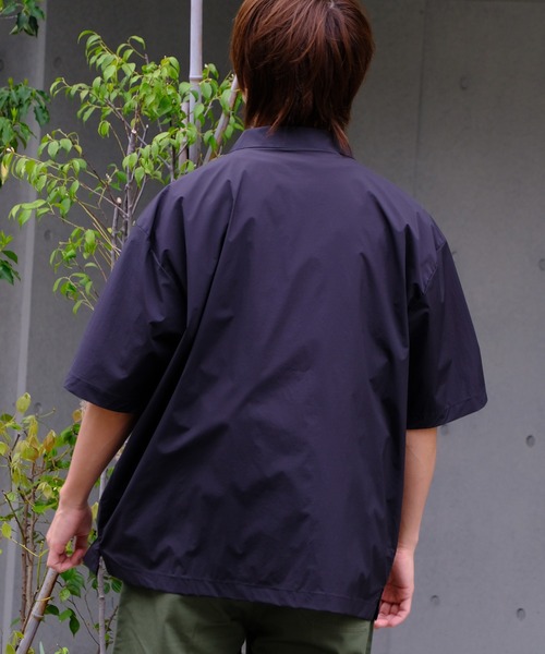 LOGOS park（ロゴスパーク）の「【LOGOS Park/ロゴスパーク】タスランナイロン 半袖ストレッチシャツ（撥水仕様）（シャツ/ブラウス・メンズ・ベージュ/グレー/ネイビー/ブラック・LL/M/L）」の10枚目の写真