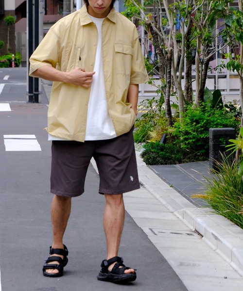 LOGOS park（ロゴスパーク）の「【LOGOS Park/ロゴスパーク】タスランナイロン 半袖ストレッチシャツ（撥水仕様）（シャツ/ブラウス・メンズ・ベージュ/グレー/ネイビー/ブラック・LL/M/L）」の16枚目の写真