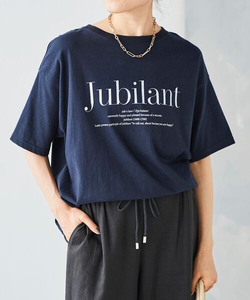 le.coeur blanc（ルクールブラン）の「《手洗い可能》JubilantロゴTシャツ（Tシャツ/カットソー・レディース・オフホワイト/ネイビー/カーキオリーブ・38）」の19枚目の写真