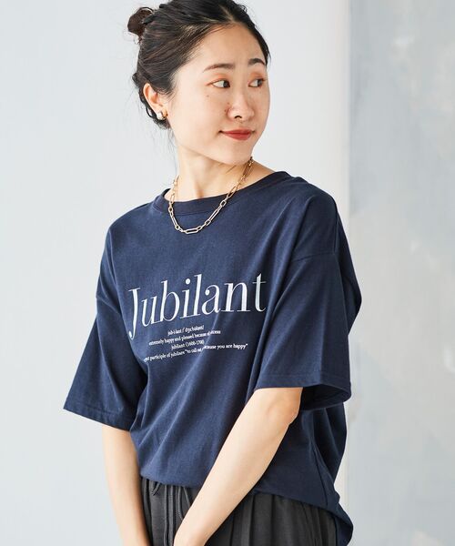 le.coeur blanc（ルクールブラン）の「《手洗い可能》JubilantロゴTシャツ（Tシャツ/カットソー・レディース・オフホワイト/ネイビー/カーキオリーブ・38）」の18枚目の写真
