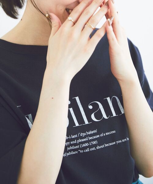le.coeur blanc（ルクールブラン）の「《手洗い可能》JubilantロゴTシャツ（Tシャツ/カットソー・レディース・オフホワイト/ネイビー/カーキオリーブ・38）」の22枚目の写真