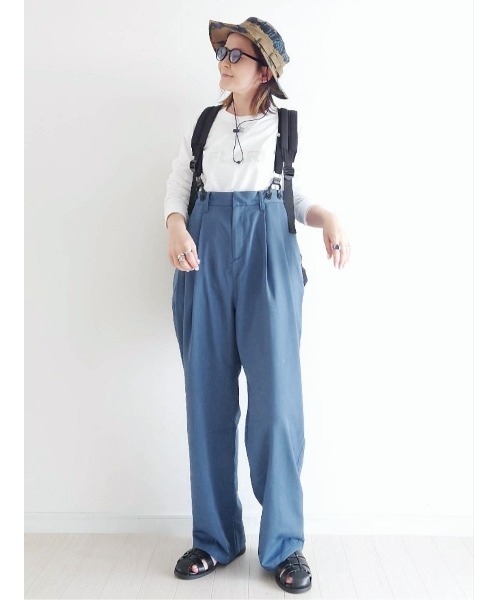 notch.（ノッチ）の「【 notch.by yui 】サスペンダー付きハイウエストパンツ  Ｓ／Ｓ（サロペット/オーバーオール・レディース・ブラック/チャコールグレー/ブルー・M/TM）」の18枚目の写真