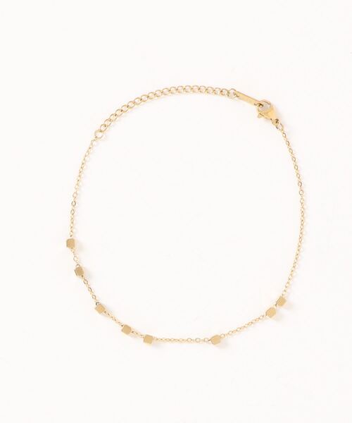Coo+i（クーイ）の「キューブデザインステンレスアンクレット（アンクレット・レディース・ゴールド・FREE）」の6枚目の写真