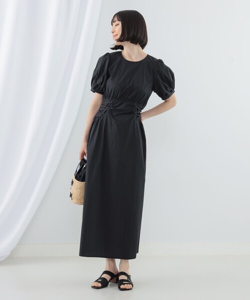 Ray BEAMS(レイビームス)の「Ray BEAMS / サイド レースアップ ワンピース(ワンピース・レディース・ブラック/イエロー系その他5・0/1)」の3枚目の写真