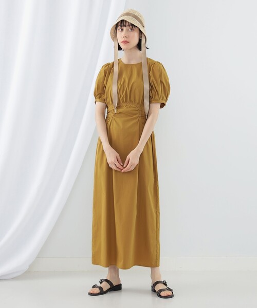 Ray BEAMS(レイビームス)の「Ray BEAMS / サイド レースアップ ワンピース(ワンピース・レディース・ブラック/イエロー系その他5・0/1)」の8枚目の写真