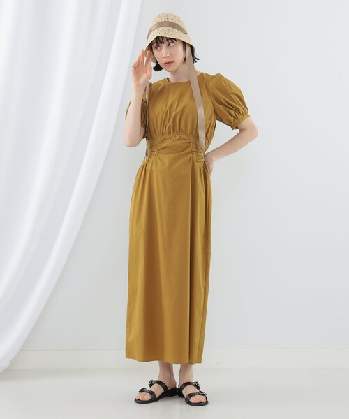 Ray BEAMS(レイビームス)の「Ray BEAMS / サイド レースアップ ワンピース(ワンピース・レディース・ブラック/イエロー系その他5・0/1)」の9枚目の写真