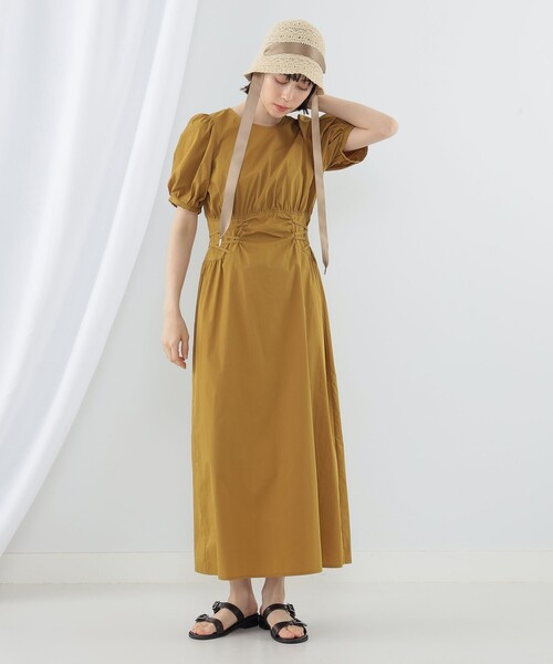 Ray BEAMS(レイビームス)の「Ray BEAMS / サイド レースアップ ワンピース(ワンピース・レディース・ブラック/イエロー系その他5・0/1)」の10枚目の写真