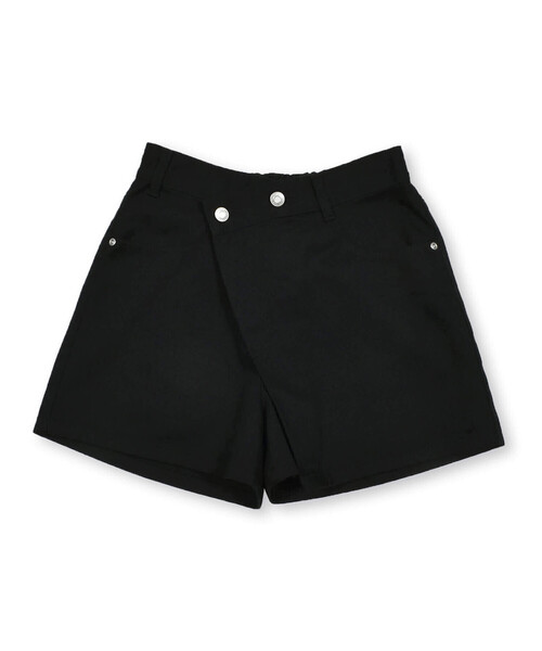ZIDDY（ジディ）の「【 ニコ☆プチ 掲載 】アシンメトリーラップショートパンツ(130~160cm)（その他パンツ・キッズ・ブルー/ブラック・FREE/130cm/140cm/150cm）」の2枚目の写真