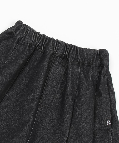 petit main（プティマイン）の「【リンク】色落ちしないデニム風スカート(キッズ)（デニムスカート・キッズ・アイボリー/ブルー/ブラック・130cm/120cm/100cm/110cm/90cm/80ｃｍ）」の5枚目の写真