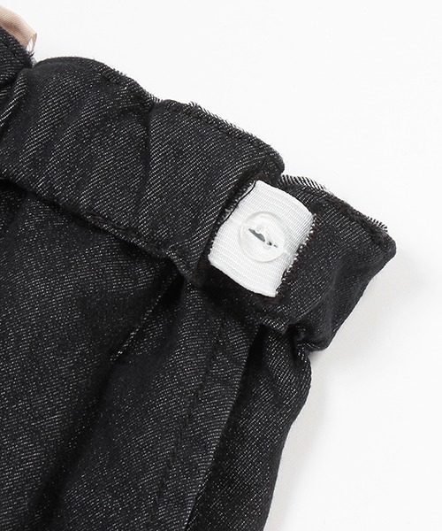 petit main（プティマイン）の「【リンク】色落ちしないデニム風スカート(キッズ)（デニムスカート・キッズ・アイボリー/ブルー/ブラック・130cm/120cm/100cm/110cm/90cm/80ｃｍ）」の6枚目の写真