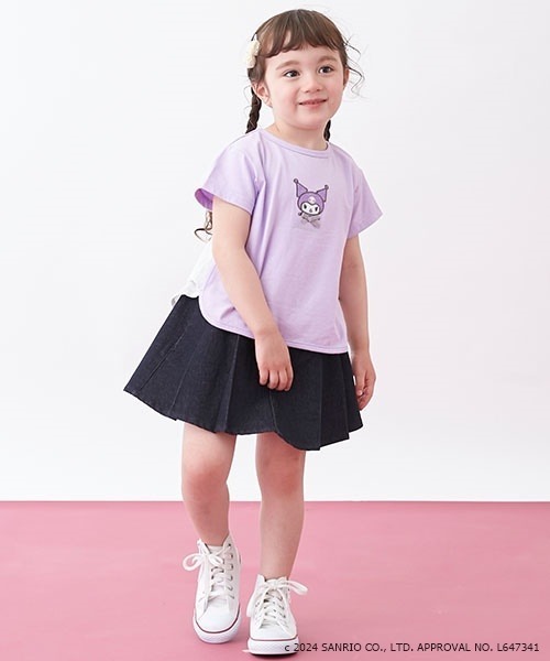 petit main（プティマイン）の「【リンク】色落ちしないデニム風スカート(キッズ)（デニムスカート・キッズ・アイボリー/ブルー/ブラック・130cm/120cm/100cm/110cm/90cm/80ｃｍ）」の11枚目の写真