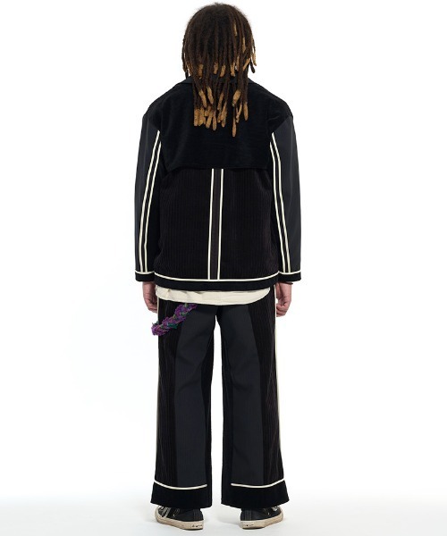 masterkey（マスターキー）の「mp12384- EDGING-PT スラックスパンツ（スラックス・メンズ・ホワイト/グレー・2/1）」の4枚目の写真