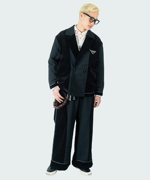 masterkey（マスターキー）の「mp12384- EDGING-PT スラックスパンツ（スラックス・メンズ・ホワイト/グレー・2/1）」の20枚目の写真