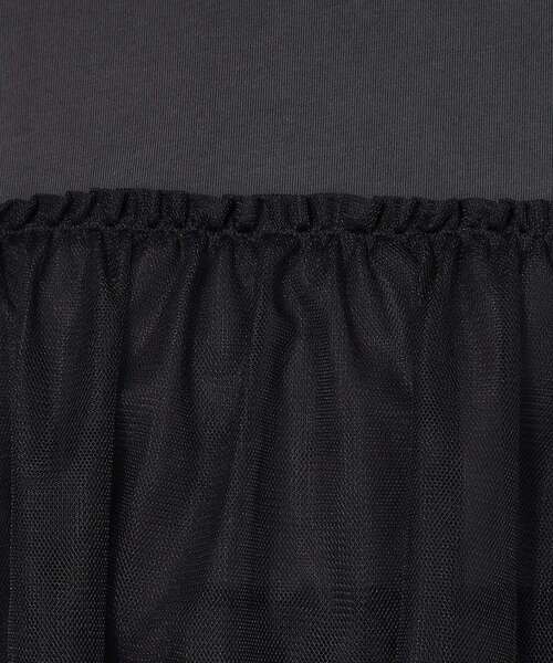OPAQUE.CLIP(オペークドットクリップ)の「◆チュールドッキングTシャツ【洗濯機洗い可】(Tシャツ/カットソー・レディース・チャコール/ブラック系4/ホワイト系5・40/38/36)」の15枚目の写真
