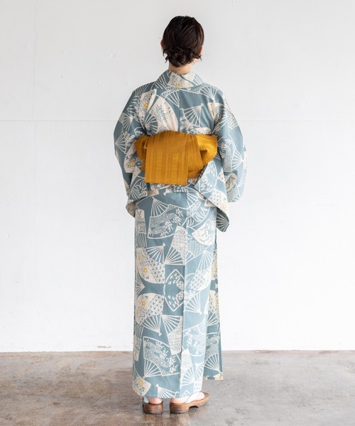 去年完売！ゆかた館グレース　水色 ゆかた館グレース（ユカタカングレース）の「【伊勢形紙×注染