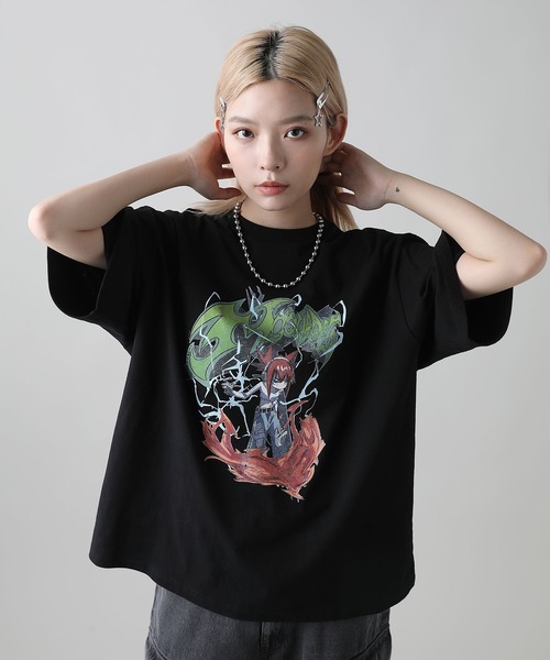 MSG(エムエスジー)の「【MSG×YORUGATAコラボ】ボックスシルエットヴィンテージプリントグラフィックTシャツ(Tシャツ/カットソー・メンズ・ブラック系/ブラック/ホワイト・M/S/XL/L)」の12枚目の写真