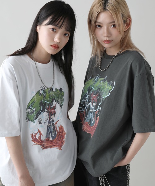 MSG(エムエスジー)の「【MSG×YORUGATAコラボ】ボックスシルエットヴィンテージプリントグラフィックTシャツ(Tシャツ/カットソー・メンズ・ブラック系/ブラック/ホワイト・M/S/XL/L)」の22枚目の写真