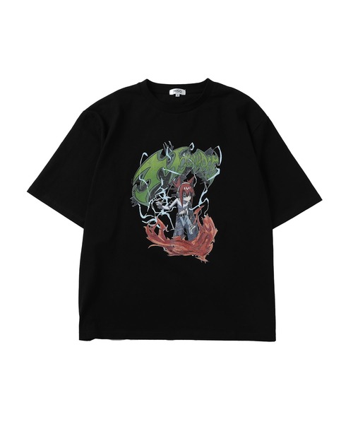 MSG(エムエスジー)の「【MSG×YORUGATAコラボ】ボックスシルエットヴィンテージプリントグラフィックTシャツ(Tシャツ/カットソー・メンズ・ブラック系/ブラック/ホワイト・M/S/XL/L)」の7枚目の写真