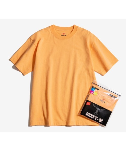 HANES（ヘインズ）の「【HANES/ヘインズ】誕生50周年記念カラー有り　 BEEFY/ビーフィー　無地パックTシャツ　 BEEFY-T（Tシャツ/カットソー・メンズ・ブラック/ホワイト/ブルー系その他/ライトイエロー/フューシャピンク/ライトオレンジ系・XL/L/M/S）」の6枚目の写真