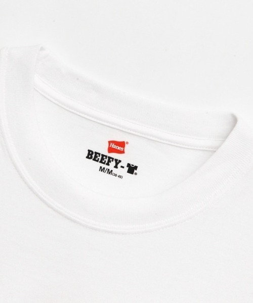 HANES（ヘインズ）の「【HANES/ヘインズ】誕生50周年記念カラー有り　 BEEFY/ビーフィー　無地パックTシャツ　 BEEFY-T（Tシャツ/カットソー・メンズ・ブラック/ホワイト/ブルー系その他/ライトイエロー/フューシャピンク/ライトオレンジ系・XL/L/M/S）」の7枚目の写真