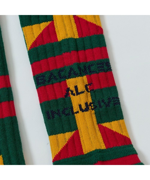 AlexanderLeeChang（アレキサンダーリーチャン）の「AlexanderLeeChang アレキサンダーリーチャン / BLC RAGGA SOX [ALC LOGO] ロゴ刺繍ラスタ靴下 / BC-052417（ソックス/靴下・メンズ・ラスタ・FREE）」の7枚目の写真