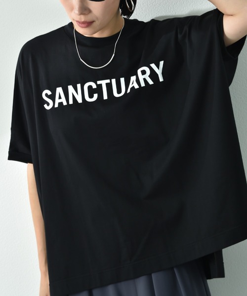 SALE [30%OFF] anana (アナナ) Tシャツ ロゴ ワイドシルエット 半袖 クルーネック サイドスリット SANTA MONICA a19-033 返品不可 SALE [30%OFF] anana (アナナ) Tシャツ ロゴ ワイドシルエット