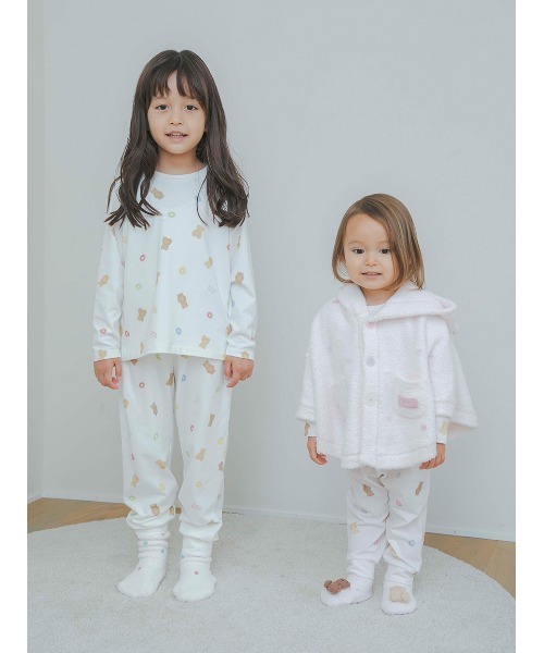 gelato pique(ジェラートピケ)の「【KIDS】シリアルベア柄ロンT(ルームウェア/パジャマ・キッズ・オフホワイト/ピンク・MEDIUM/SMALL/X-SMALL/XX-SMALL)」の4枚目の写真