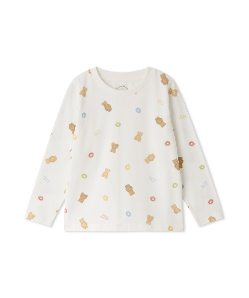 gelato pique(ジェラートピケ)の「【KIDS】シリアルベア柄ロンT(ルームウェア/パジャマ・キッズ・オフホワイト/ピンク・MEDIUM/SMALL/X-SMALL/XX-SMALL)」の14枚目の写真