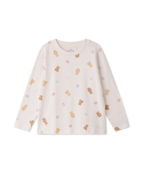 gelato pique(ジェラートピケ)の「【KIDS】シリアルベア柄ロンT(ルームウェア/パジャマ・キッズ・オフホワイト/ピンク・MEDIUM/SMALL/X-SMALL/XX-SMALL)」の15枚目の写真