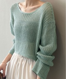 かぎ針編み」に該当するニット/セーター（コットン