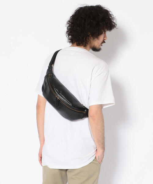 AVIREX(アヴィレックス)の「BULTO WEST BAG/ブルト ウエストバッグ/AVX 5614(ボディバッグ/ウエストポーチ・レディース・ブラウン系その他3/キャメル/ブラック・F)」の14枚目の写真