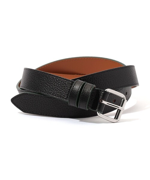 MAISON BOINET/メゾンボワネ　レザーベルト スクエアゴールドバックル MAISON BOINET/メゾンボワネ】スクエアゴールドバックルベルト