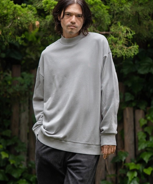 セール】msw1500-12oz Pigment Mock Neck Sweat Pullover スウェット