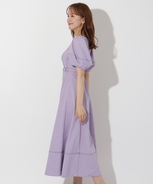【新品・未使用】アンドクチュール　パフスリーブ ワンピース AND COUTURE（アンドクチュール）の「コルセットパフスリーブ