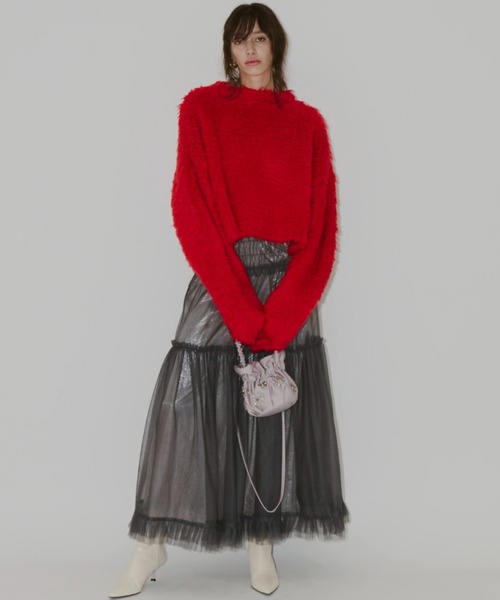 yae（ヤエ）の「Long Sleeve Color Shaggy Knit / ロングスリーブ