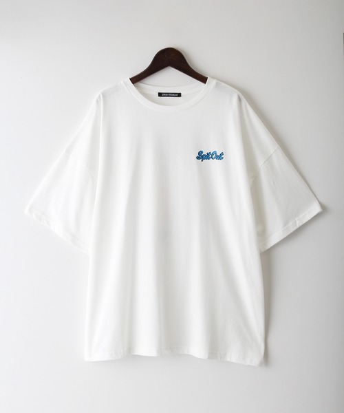 SpRay(スプレイ)の「スイカキッズBIG Tシャツ(Tシャツ/カットソー・レディース・オフホワイト/ブルー/スミクロ/イエロー・FREE)」の5枚目の写真