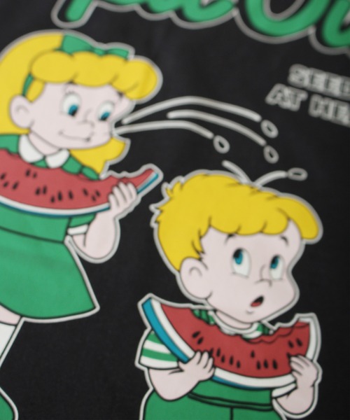 SpRay(スプレイ)の「スイカキッズBIG Tシャツ(Tシャツ/カットソー・レディース・オフホワイト/ブルー/スミクロ/イエロー・FREE)」の12枚目の写真