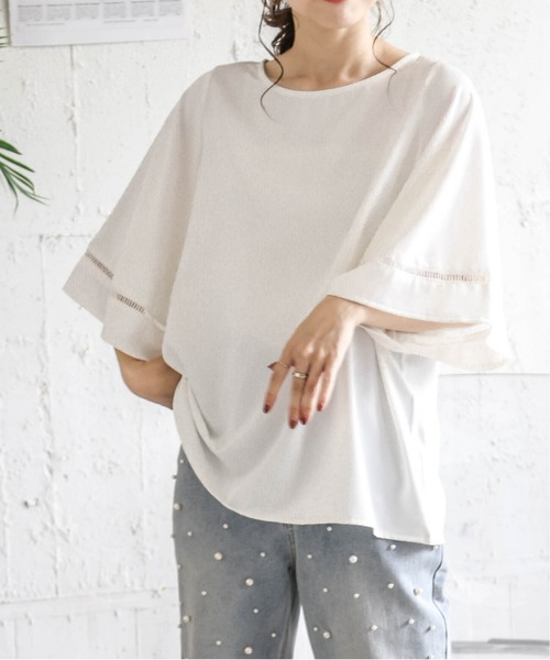 La-gemme(ラジェム)の「フレアスリーブブラウス(シャツ/ブラウス・レディース・ブラック/ホワイト・フリー)」の22枚目の写真