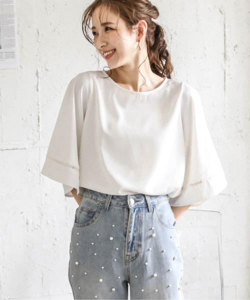 La-gemme(ラジェム)の「フレアスリーブブラウス(シャツ/ブラウス・レディース・ブラック/ホワイト・フリー)」の19枚目の写真