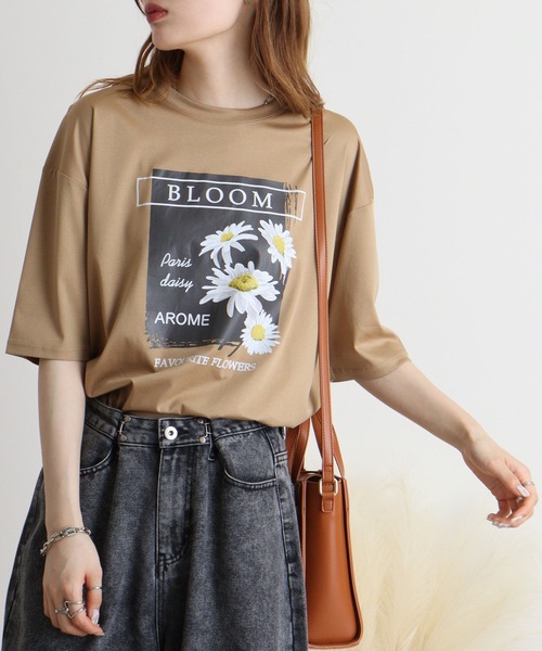 セール】BRODIAEA フラワープリント スムースTシャツ（Tシャツ