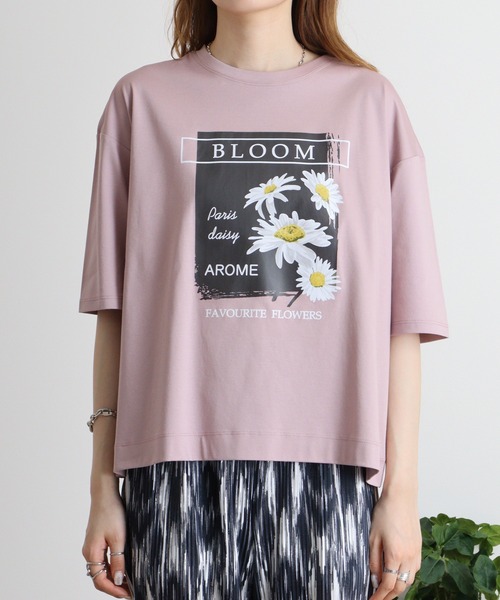 ブローディア BRODIAEA PREMIUMスムース 半袖ロゴTシャツ （オフホワイト） BRODIAEA メタリック箔押し スムースTシャツ（Tシャツ
