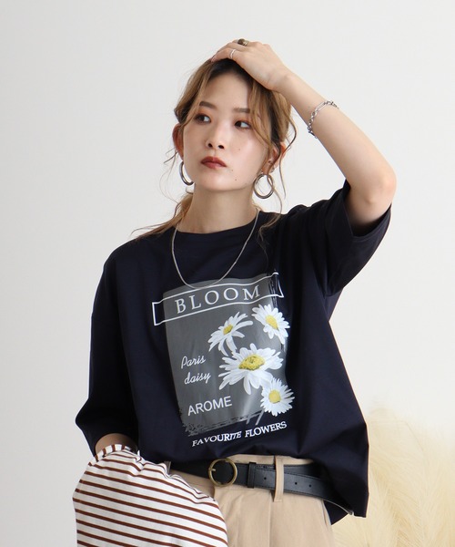 セール】BRODIAEA フラワープリント スムースTシャツ（Tシャツ